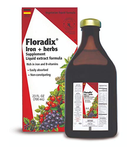 Floradix Liquid Iron + Herbs Supplement 23 oz EXTRA LARGE - All Natural, Vegetarian, Vitamin C - for Women & Men