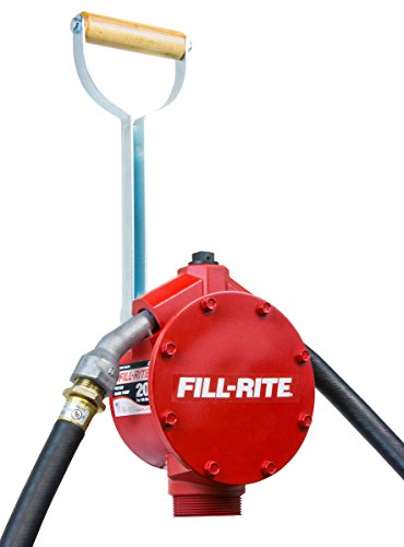 Fill-Rite FR152 Piston Hand Pump with Hose & Nozzle Spout,Red