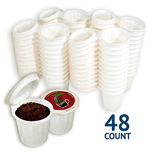 iFillCup, fill your own Single Serve Pods. Red lid 100% recyclable pods for use in all k cup brewers including 1.0 & 2.0 Keurig. 48 iFill Cup airtight seal in freshness pods. (Red)