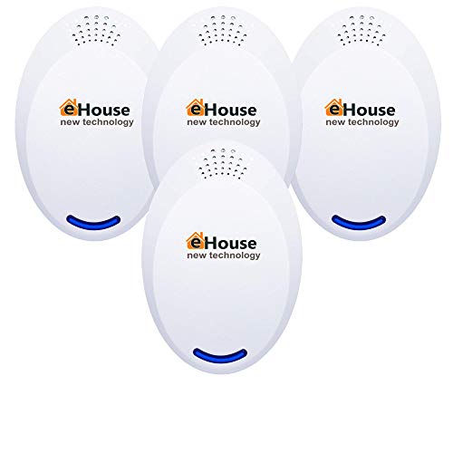 BH-4, (4-Pack) Ultrasonic Electronic Repellent - Best Plug in - Get Rid of - Rodents, Squirrels, Mice, Rats, Bats, Insects - Roaches, Spiders, Fleas, Bed Bugs, Flies, Ants, Mosquitos, Fruit Fly!