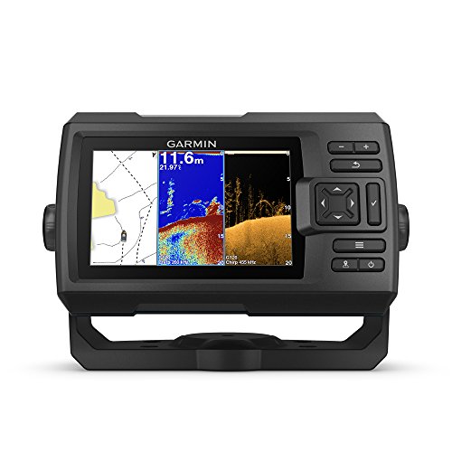 Garmin Striker Plus 5cv with Transducer, 5' GPS Fishfinder with CHIRP Traditional and ClearVu Scanning Sonar Transducer and Built In Quickdraw Contours Mapping Software