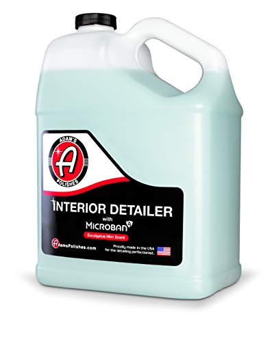 Adam's Microban Interior Detailer Gallon - Antimicrobial Car Interior Cleaner UV Protectant & Dressing | All Purpose Leather Cleaner & Leather Conditioner | Vinyl Dashboard Screen Seat Air Freshener