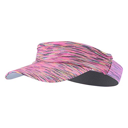 TEFITI Sun Visor Hat for Women Men, Adjustable Sports Hat for Golf Tennis Cycling Running Jogging(Pink)