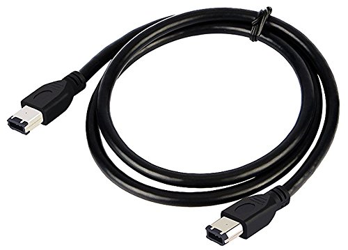 zdyCGTime 5FT 6 Pin to 6 Pin Firewire DV iLink Male to Male IEEE 1394 Cable(Black)