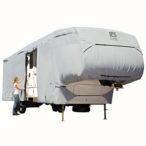 Classic Accessories Over Drive PermaPRO Deluxe Extra Tall 5th Wheel Cover, Fits 37' - 41' RVs - Lightweight Ripstop and Water Repellent RV Cover