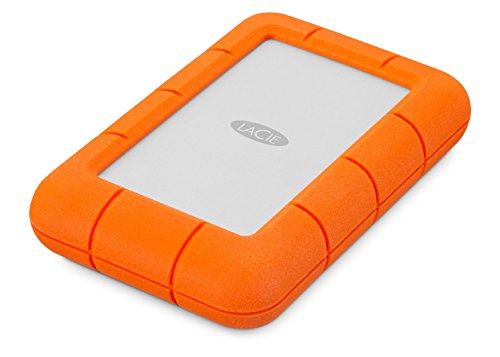 LaCie (LAC9000633) Rugged Mini 4TB External Hard Drive Portable HDD – USB 3.0 USB 2.0 Compatible, Drop Shock Dust Rain Resistant Shuttle Drive, For Mac And PC Computer Desktop Workstation PC Laptop