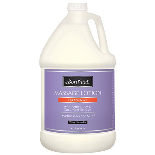 Bon Vital' Original Massage Lotion for a Versatile Massage Foundation to Relax Sore Muscles & Repair Dry Skin, Lightweight, Non-Greasy Formula to Moisturize and Repair Dry Skin, 1 Gallon Bottle
