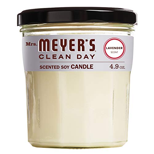 Mrs. Meyer's Clean Day Scented Soy Aromatherapy Candle, 35 Hour Burn Time, Made with Soy Wax, Lavender, 4.9 oz