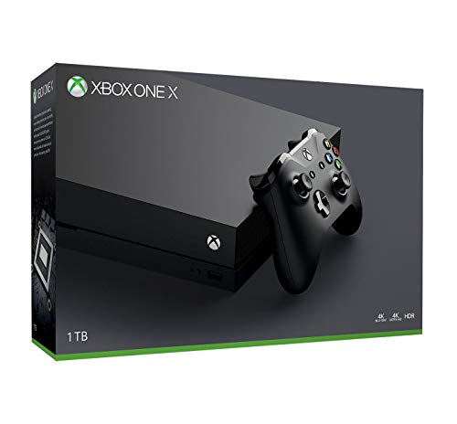 Microsoft Xbox One X 1TB Console with Wireless Controller: Xbox One X Enhanced, HDR, Native 4K, Ultra HD (Renewed) (2017 Model)