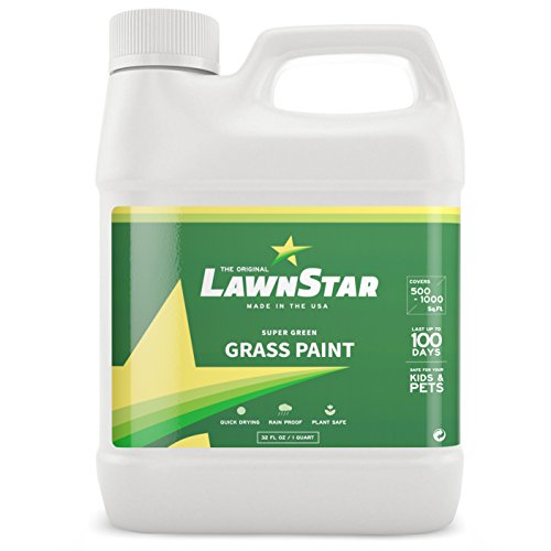 LawnStar Grass Paint, 32 fl. oz. - Makes Grass Green Again - The Non-Toxic Solution for Water Restrictions & Drought - Skyrocket Your Curb Appeal Today! (Covers 500-1,000 sq. ft.)