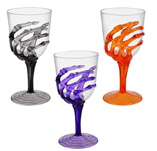 Spooky Fun Halloween 4 Piece Wine & Champagne Glass Set