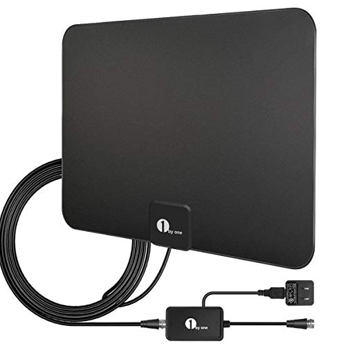 [Updated 2020]Ultra-Thin Amplified HD Digital TV Antenna Long 120 Miles Range-Support 4K HD VHF UHF view Television Indoor Powerful HDTV Amplifier Signal Booster and Longer Coax Cable