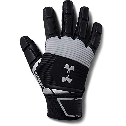 Under Armour Men's Combat - Nfl Football Gloves, Black (001)/White, Large