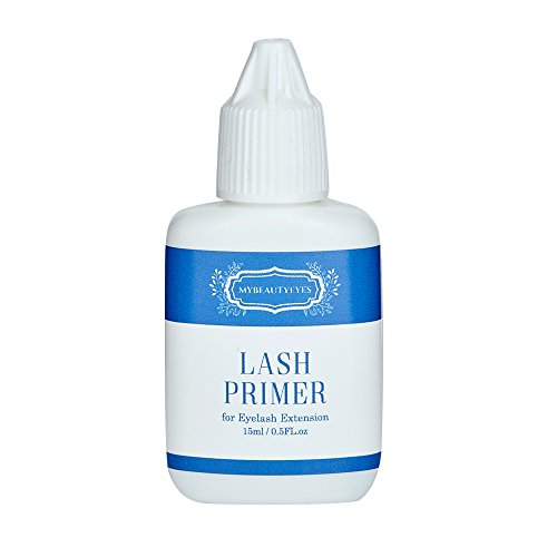 Lash Primer for Eyelash Extension 0.5 FL/oz (15ml) / Pre-Treatment for Semi Permanent Eyelash/Easily Removes Proteins and Oils/Oil Free/Longer Extension Retention (0.5 FL/oz (15ml))