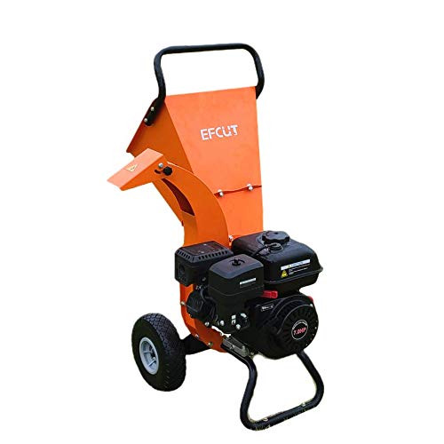 EFCUT C30 Mini Wood Chipper Shredder Mulcher 7 HP 212cc Heavy Duty Engine Gas Powered 3' Max Wood Diameter Capacity Reduction Rate 15:1, EPA Certified