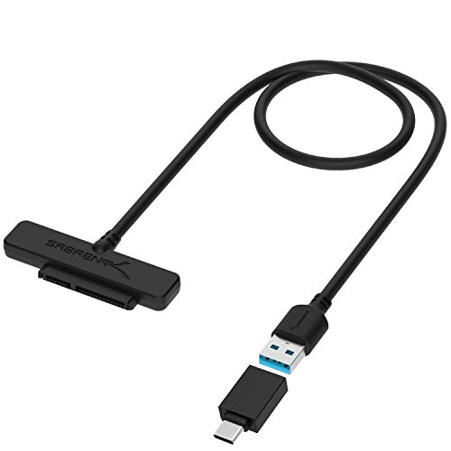 Sabrent USB 3.1 (Type-A) to SSD / 2.5-Inch SATA Hard Drive Adapter [Optimized for SSD, Support UASP SATA III] (EC-SS31)