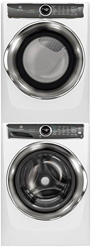 Electrolux White Front Load Laundry Pair with EFLS627UIW 27' Washer, EFMG627UIW 27' Gas Dryer and STACKIT7X Stacking Kit