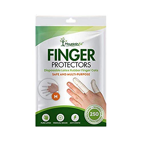 Finger Cots – Disposable Finger Protectors - Finger Covers for Finger Tips - Electronic Repairs and More – Finger Tips Rubber Gloves Disposable Guards – 250pcs – Medium