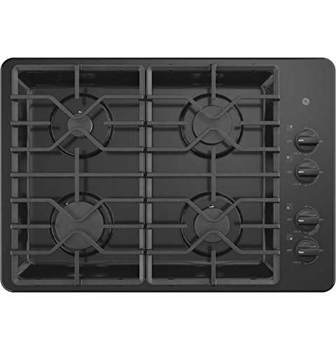 GE JGP3030DLBB 30 Inch Gas Cooktop with MAX System, Power Broil, Simmer, Continuous Grates, Sealed Burners and ADA Compliant