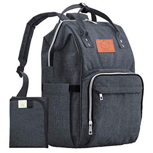 Diaper Bag Backpack - Large Waterproof Travel Baby Bags (Mystic Gray)