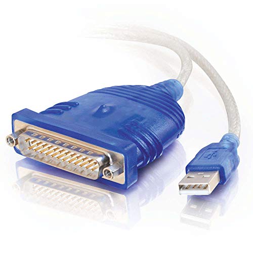 C2G 25 Pin to USB Adapter - Connect DB25 Serial & USB 1.1, 2.0 & 3.0 Devices - Perfect for Printers, Cameras, Other 25 Pin Serial Devices