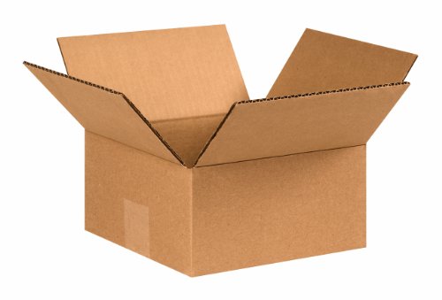 Aviditi 884 Flat Corrugated Cardboard Box 8' L x 8' W x 4' H, Kraft, for Shipping, Packing and Moving (Pack of 25)