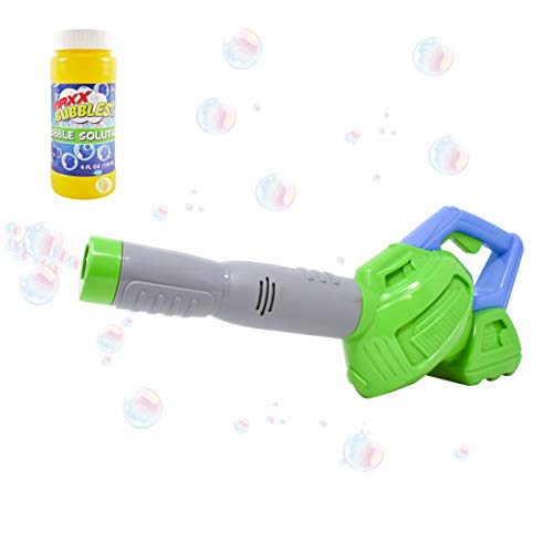 Sunny Days Entertainment Maxx Bubbles Toy Bubble Leaf Blower with Refill Solution – Bubble Toys for Boys and Girls | Outdoor Summer Fun for Kids and Toddlers