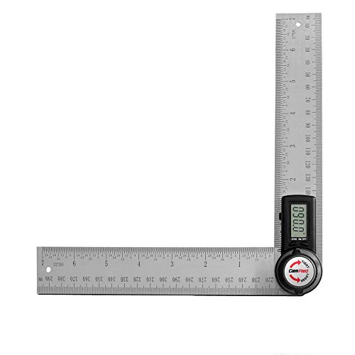GemRed Digital Angle Finder Protractor (Stainless steel, 7inch/200mm)