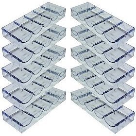 DA VINCI 10 Clear Acrylic Stackable Poker Chip Tray Racks