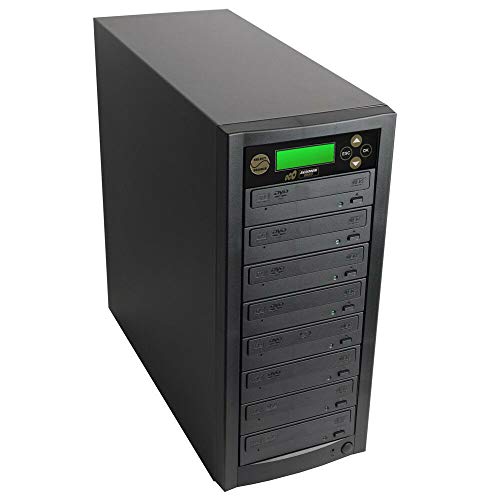 Acumen Disc 1 to 7 Target Discs DVD CD Duplicator Machine with Multiple 24x Writers Burners Drives (Standalone Audio Video Copy Duplication Device Unit)