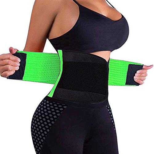 VENUZOR Waist Trainer Belt for Women - Waist Cincher Trimmer - Slimming Body Shaper Belt - Sport Girdle Belt (UP Graded)(Green,Medium)