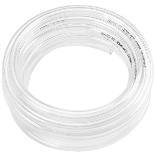 Clear Vinyl Tubing Flexible PVC Tubing, Hybrid PVC Hose, Lightweight Plastic Tubing, by 3/8 Inch ID, 10-Feet Length