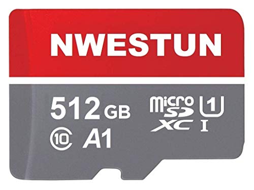 512GB Micro SD Card Memory Card 512 GB with Adapter - 100MB/s, C10, U1, Full HD Available, A1, Micro SDXC UHS-I Memory Card XTF5G37