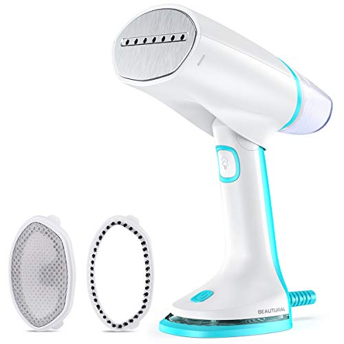 BEAUTURAL Dual Voltage Travel Steamer for Clothes, Foldable Garment Fabric Wrinkle Remover, Fast Heat-up, Auto-Off, World-Wide Use