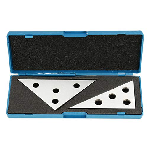 Chiloskit 2 Piece Set Professional Grade Angle Block Set Machinist Tool, 30-60-90 Degree & 45-45-90 Degree, Precision +/- 20 Seconds