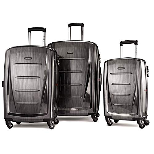 Samsonite Winfield 2 Hardside Expandable Luggage with Spinner Wheels, Charcoal, 3-Piece Set (20/24/28)