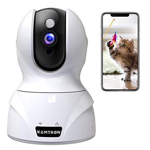 Wireless Security Camera,KAMTRON HD WiFi Security Surveillance IP Camera Home Monitor with Motion Detection Two-Way Audio Night Vision,White (G-826w)
