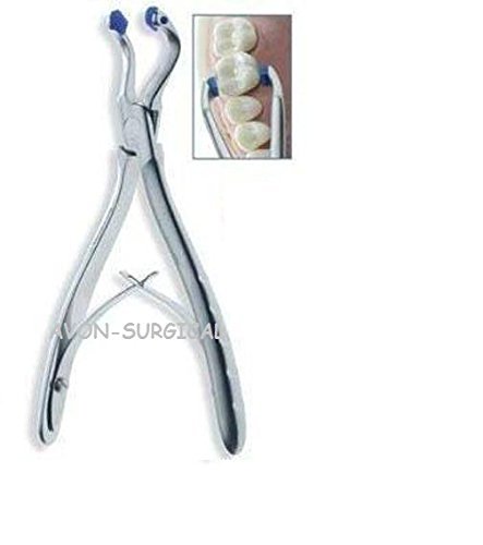 New Dental Crown Gripper Remover Angled -German Stainless Steel +2 Free Extra PAD