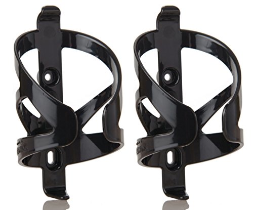 50 Strong Bicycle Water Bottle Holder 2 Pack - Easy to Install Bike Cage - Made in USA (Black)
