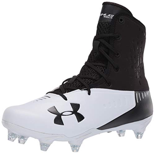 Under Armour mens Highlight Select Football Shoe, Black/White, 11.5 Wide US