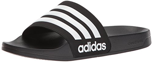 adidas Men's Adilette Shower Slides, Black/White/White, 8