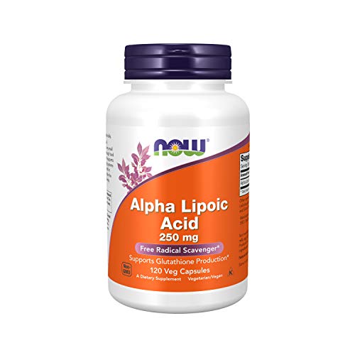 NOW Supplements, Alpha Lipoic Acid 250 mg, Supports Glutathione Production*, Free Radical Scavenger*, 120 Veg Capsules