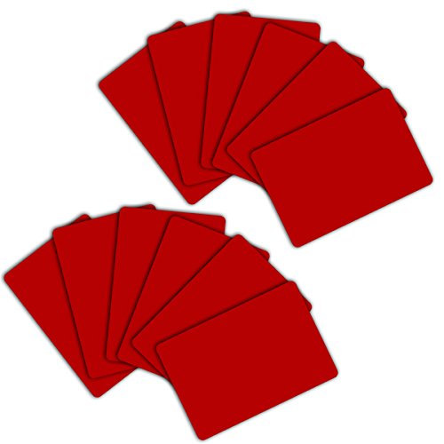 DA VINCI 12 Poker Size Casino Quality Plastic Cut Cards, Red