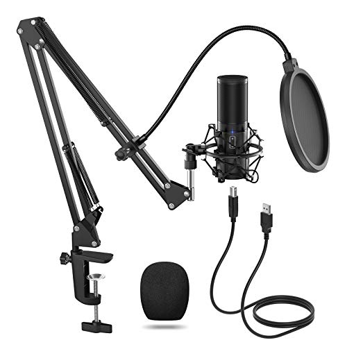 TONOR USB Microphone Kit Q9 Condenser Computer Cardioid Mic for Podcast, Game, YouTube Video, Stream, Recording Music, Voice Over
