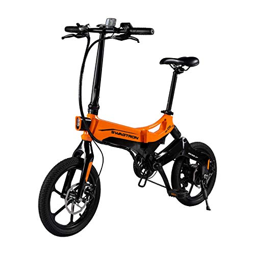 Swagtron EB7 Plus Electric Bike w/Quick-Shift Shimano 7-Speed & Removable Battery