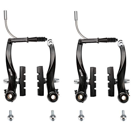 RUJOI Bike Brakes Set,Mountain Bike V Brakes Type,V-Brake Replacement Set for MTB, Road Bike,BMX,E Bike Black (2 Pack)