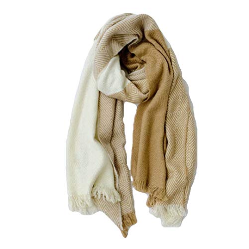 WOMEN'S SCARVES AND WRAPS pashmina Soft Comfortable Cashmere Shawl gift (yellow&cream)