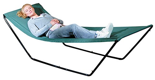 Portable Hammock – Space Saving Outdoor Foldable Free-Standing Hammock – Nylon Fabric with Steel Frame and Carrying Bag for Easy Travel