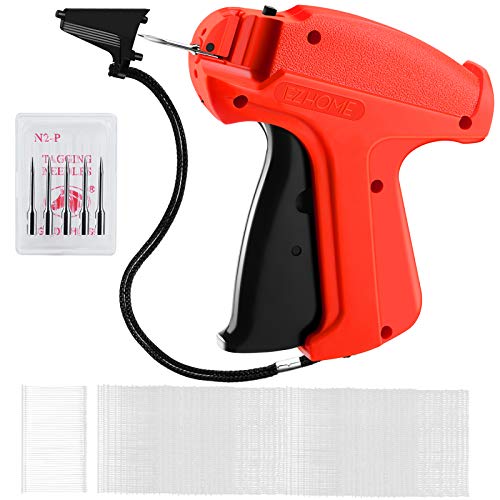 VIBOLA Price Tag Gun, Tagging Gun for Clothings Tag Attacher Gun Price Label Gun Clothes Labeler with 5 Standard Needles & 1500 (+500 Extra) Pcs Barbs Fasteners (1500)