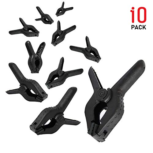 EACHPOLE |10-Pack| Heavy Duty Nylon Spring Clamps 4.5 inch for Home Improvement Projects and Photography Studios, APL1770